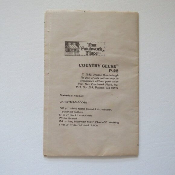 Country Geese The Patchwork Place Pattern P-22, 1982 - Picture 3 of 6